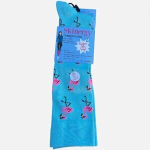 Skinergy Compression Socks Flamingo Knee High Low Pressure Nursing Womens